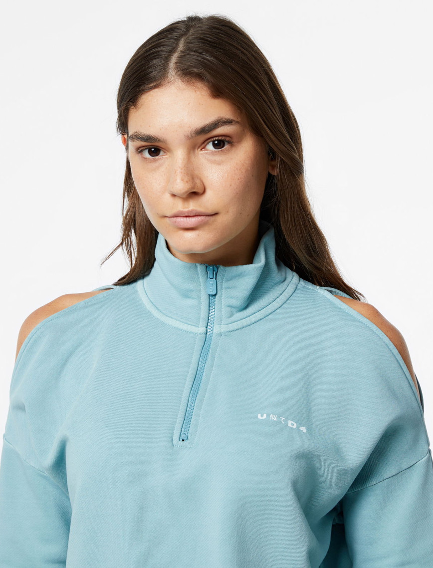 UNITED4 Essentials Kadın Mavi Eşofman Üstü UNITED4 Essentials Kadın Mavi Eşofman Üstü