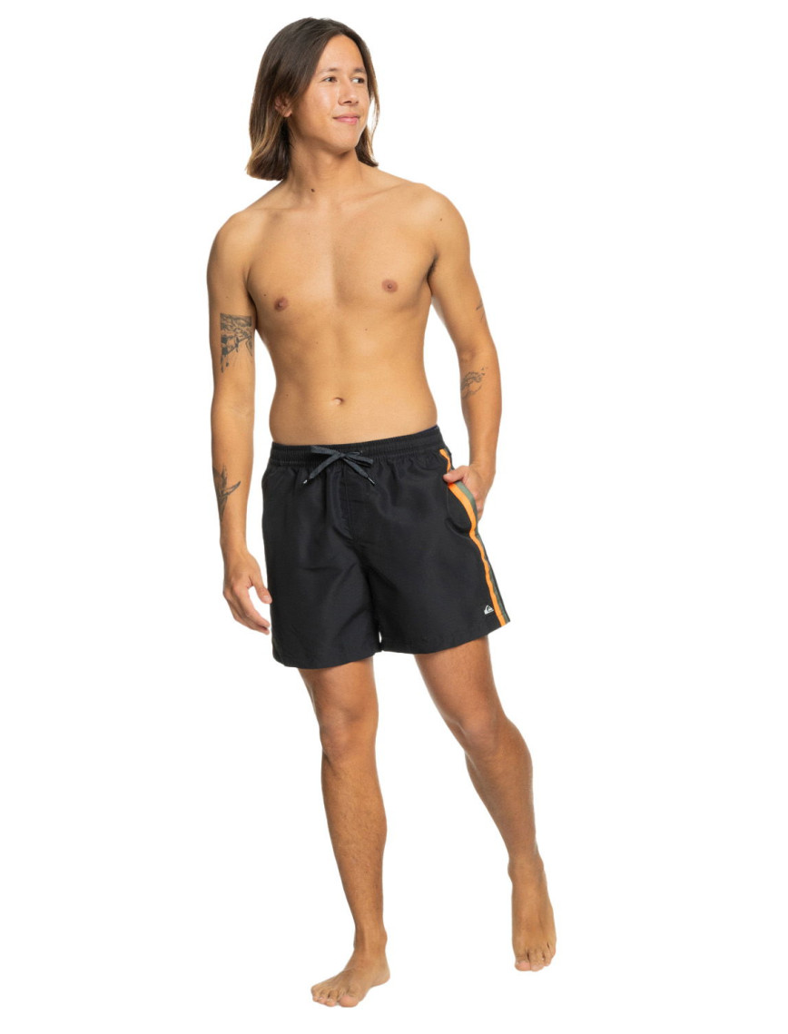 Quiksilver Remade Beach Please 16 Erkek Siyah Volley Short