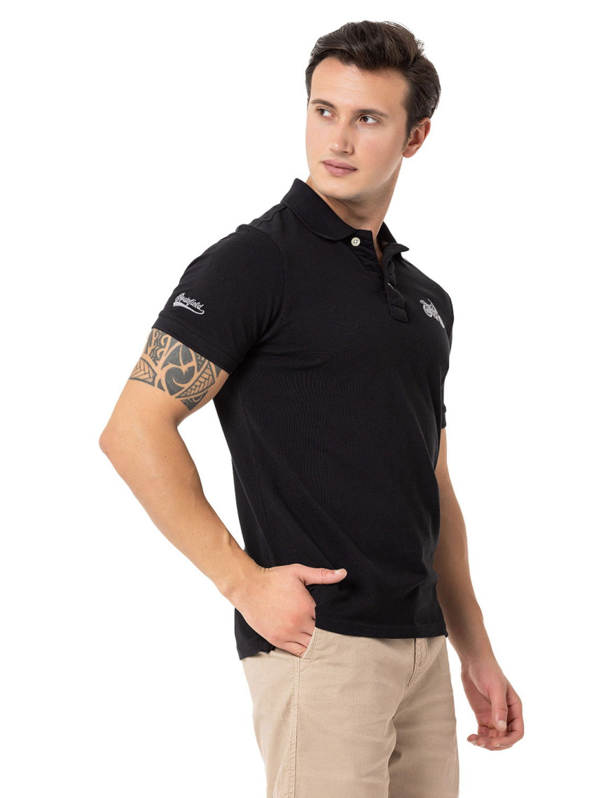 Routefield Pads Erkek Siyah Polo Tişört Routefield Pads Erkek Siyah Polo Tişört