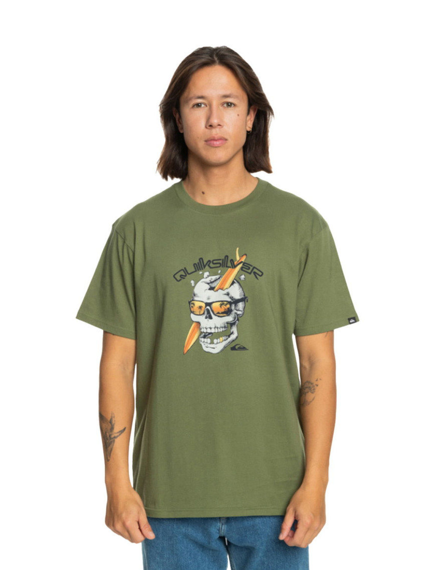 Quiksilver One Last Surf Erkek Sarı Tişört