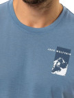 Jack Wolfskin Vonnan S/s Graphic T Erkek Mavi Tişört