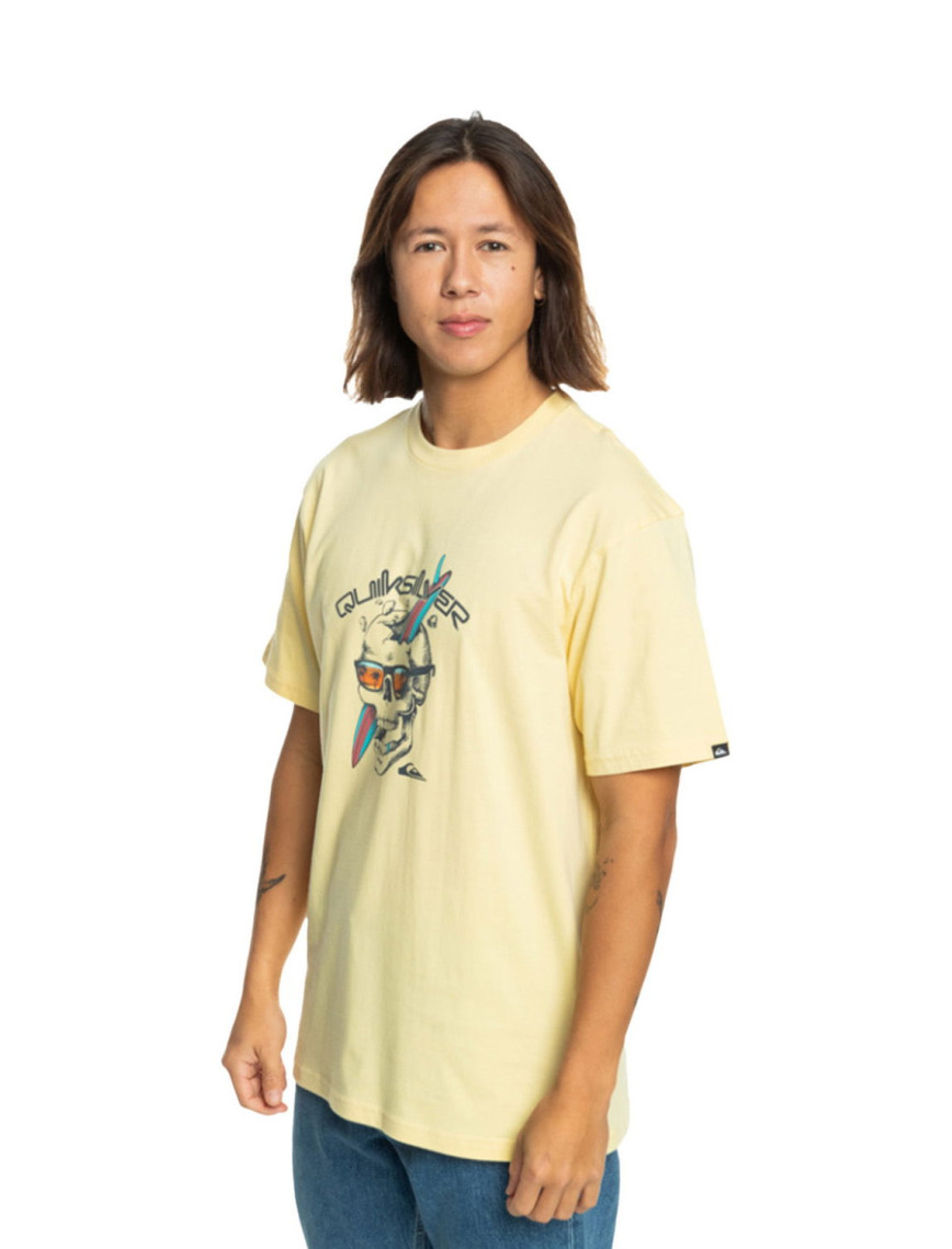 Quiksilver One Last Surf Erkek Sarı Tişört