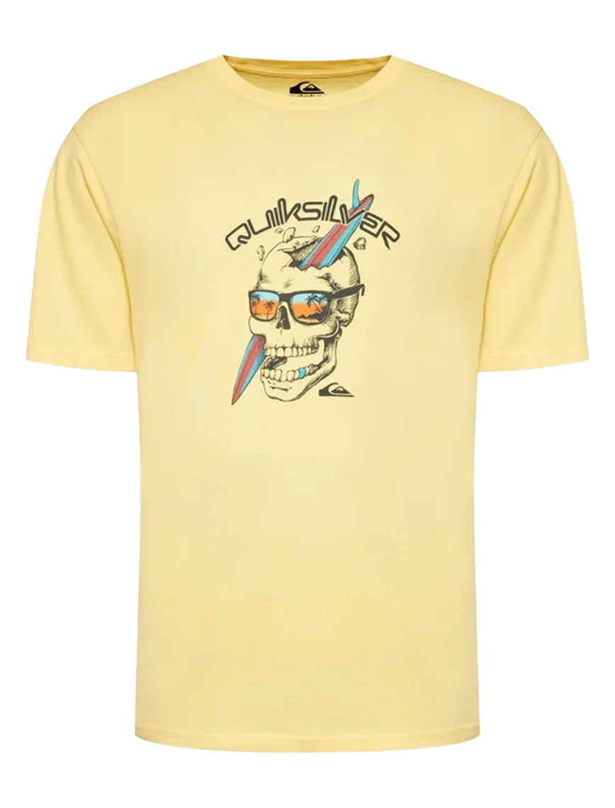 Quiksilver One Last Surf Erkek Sarı Tişört