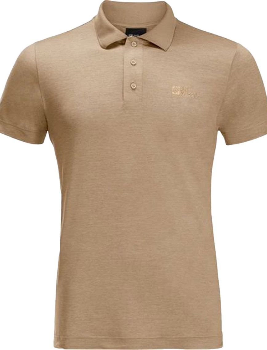 Jack Wolfskin Travel Erkek Bej Polo Tişört