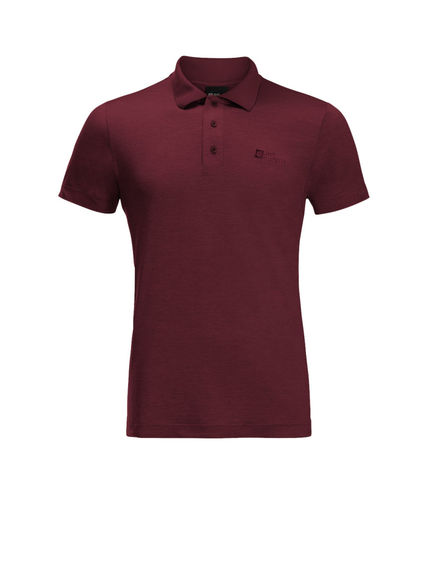 Jack Wolfskin Travel Erkek Kırmızı Polo Tişört