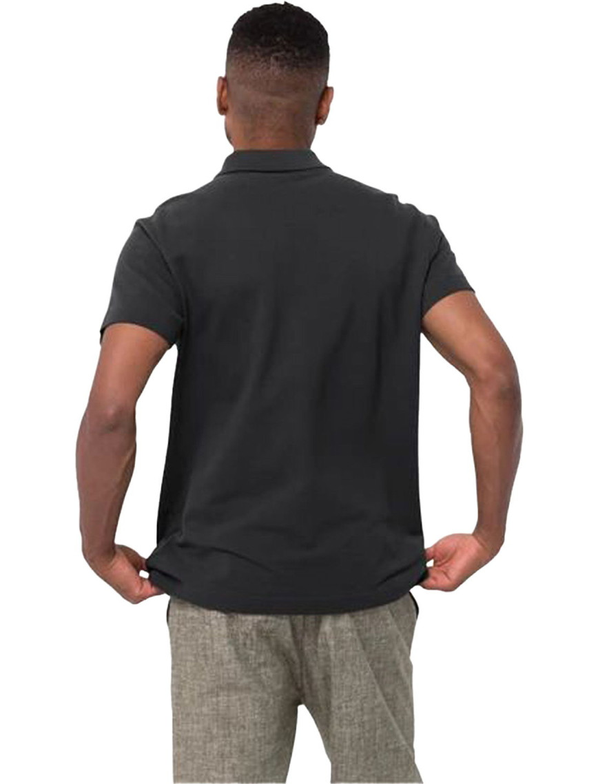 Jack Wolfskin Essential Polo Erkek Siyah Polo Tişört Jack Wolfskin Essential Polo Erkek Siyah Polo Tişört