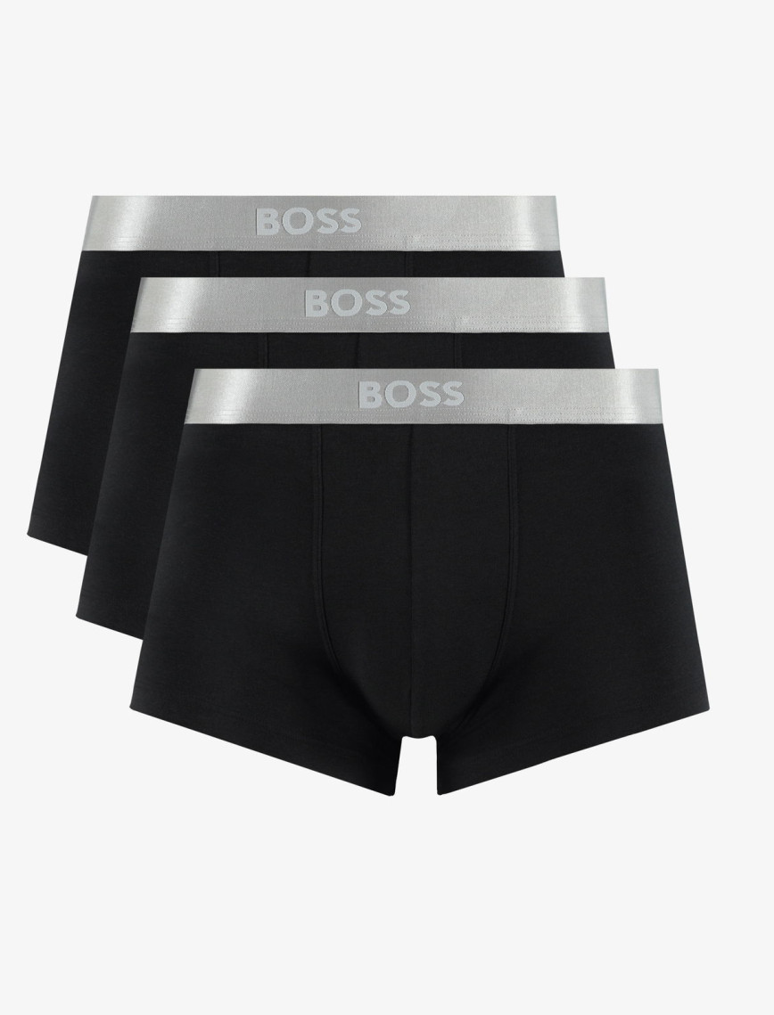 Boss Trunk 3P Metallic Erkek Siyah Boxer Boss Trunk 3P Metallic Erkek Siyah Boxer