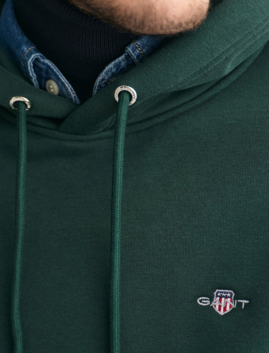 GANT Erkek Yeşil Regular Fit Kapüşonlu Sweatshirt GANT Erkek Yeşil Regular Fit Kapüşonlu Sweatshirt