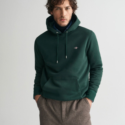 GANT Erkek Yeşil Regular Fit Kapüşonlu Sweatshirt