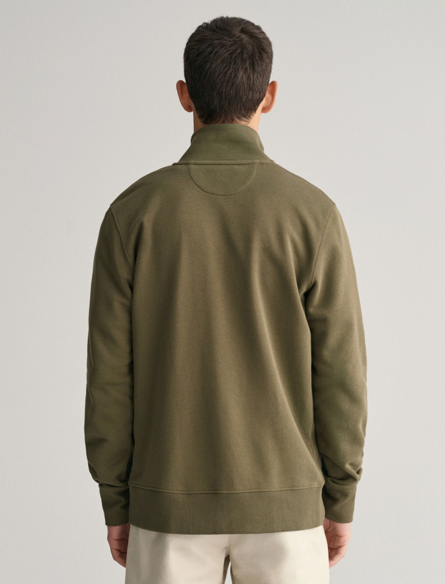 GANT Erkek Yeşil Regular Fit Fermuarlı Sweatshirt GANT Erkek Yeşil Regular Fit Fermuarlı Sweatshirt