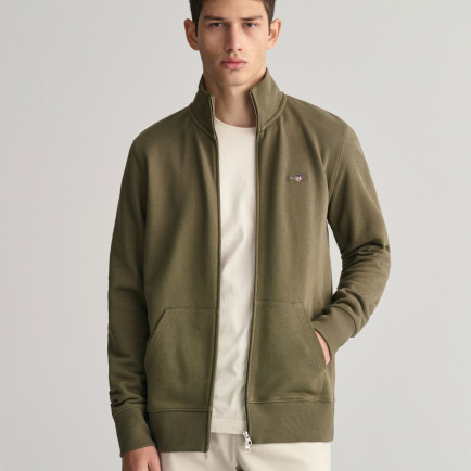 GANT Erkek Yeşil Regular Fit Fermuarlı Sweatshirt GANT Erkek Yeşil Regular Fit Fermuarlı Sweatshirt