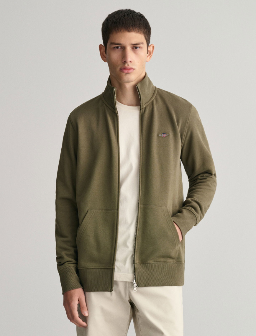 GANT Erkek Beyaz Regular Fit Fermuarlı Sweatshirt GANT Erkek Beyaz Regular Fit Fermuarlı Sweatshirt