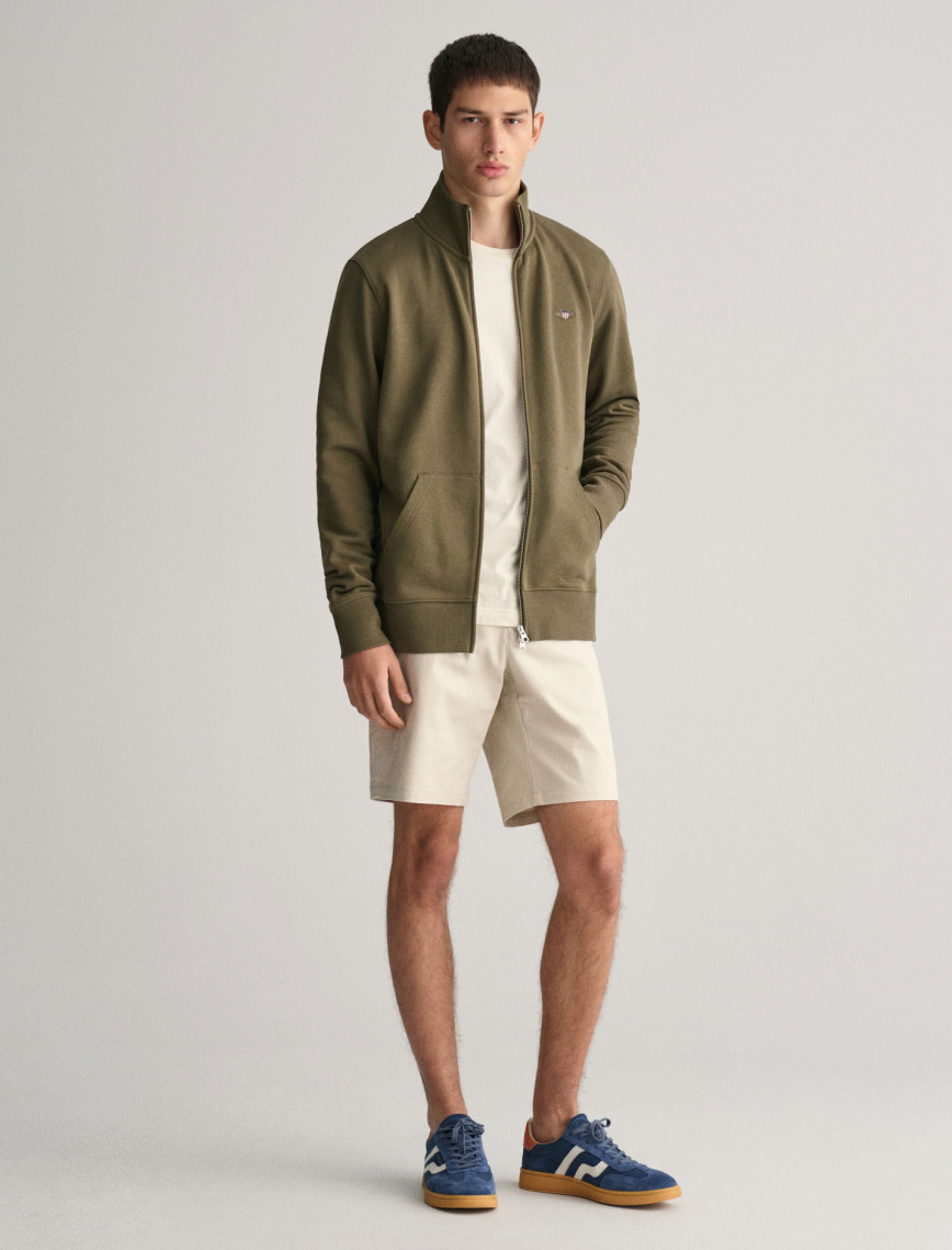 GANT Erkek Yeşil Regular Fit Fermuarlı Sweatshirt GANT Erkek Yeşil Regular Fit Fermuarlı Sweatshirt