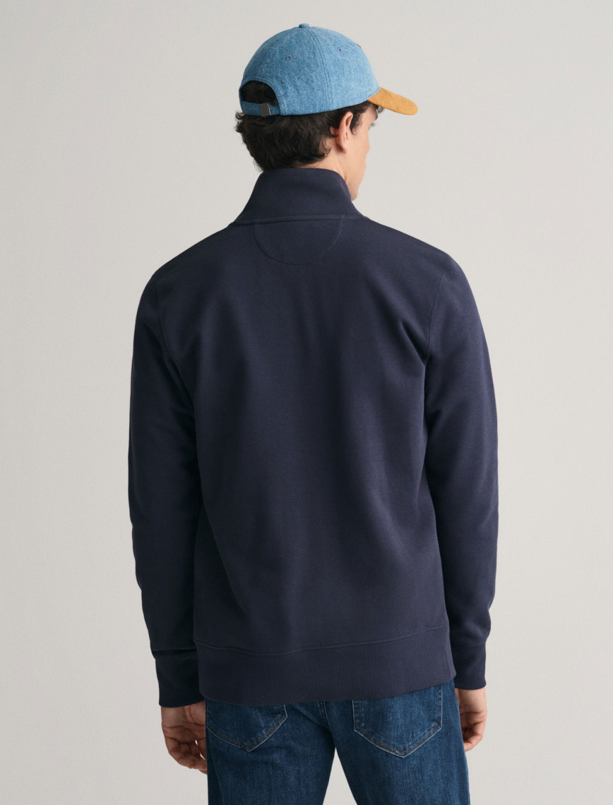 GANT Erkek Lacivert Regular Fit Fermuarlı Sweatshirt GANT Erkek Lacivert Regular Fit Fermuarlı Sweatshirt