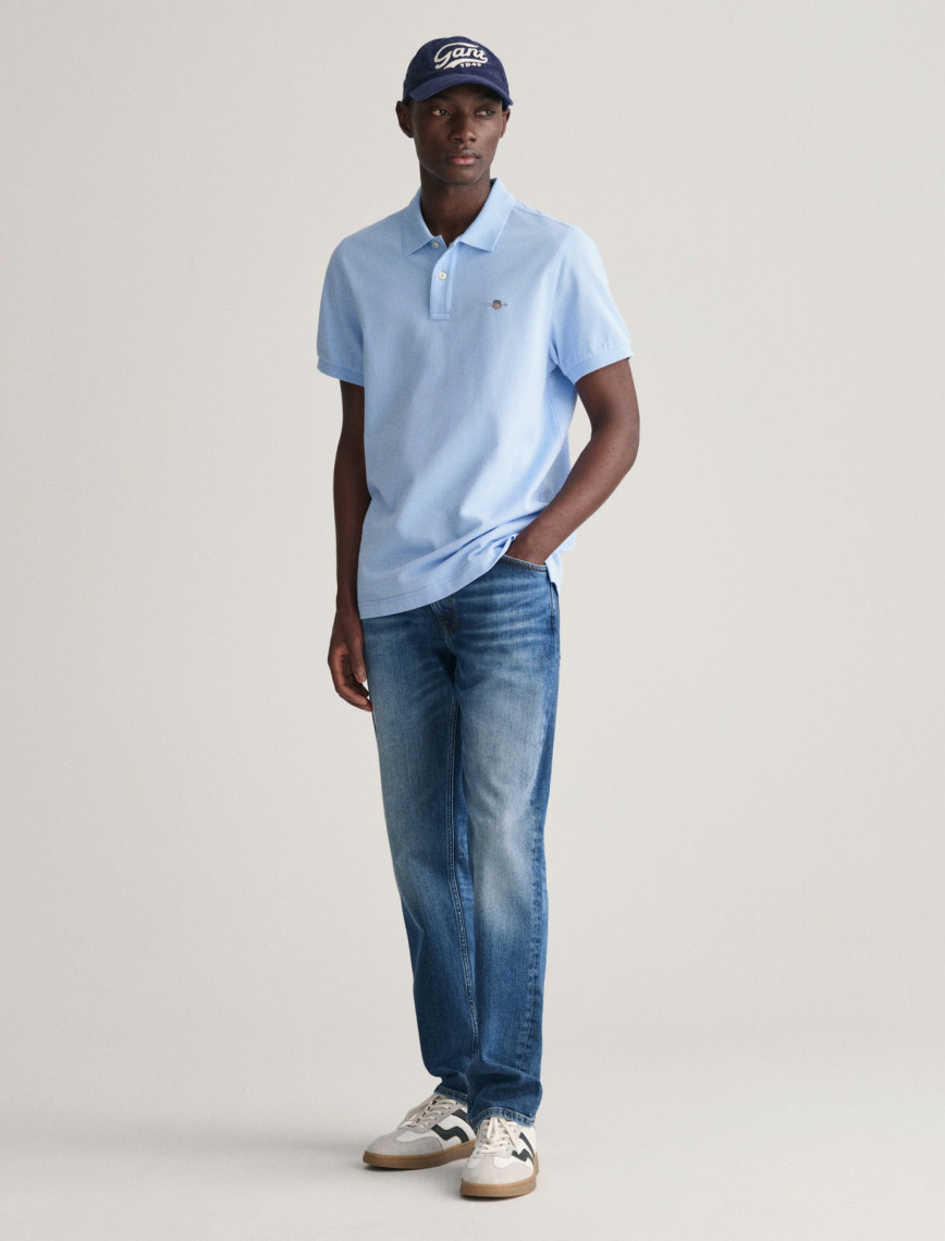 GANT Erkek Mavi Regular Fit Logolu Polo