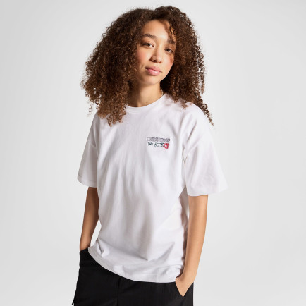 Converse Kadın Baskılı Beyaz T-Shirt Converse Kadın Baskılı Beyaz T-Shirt