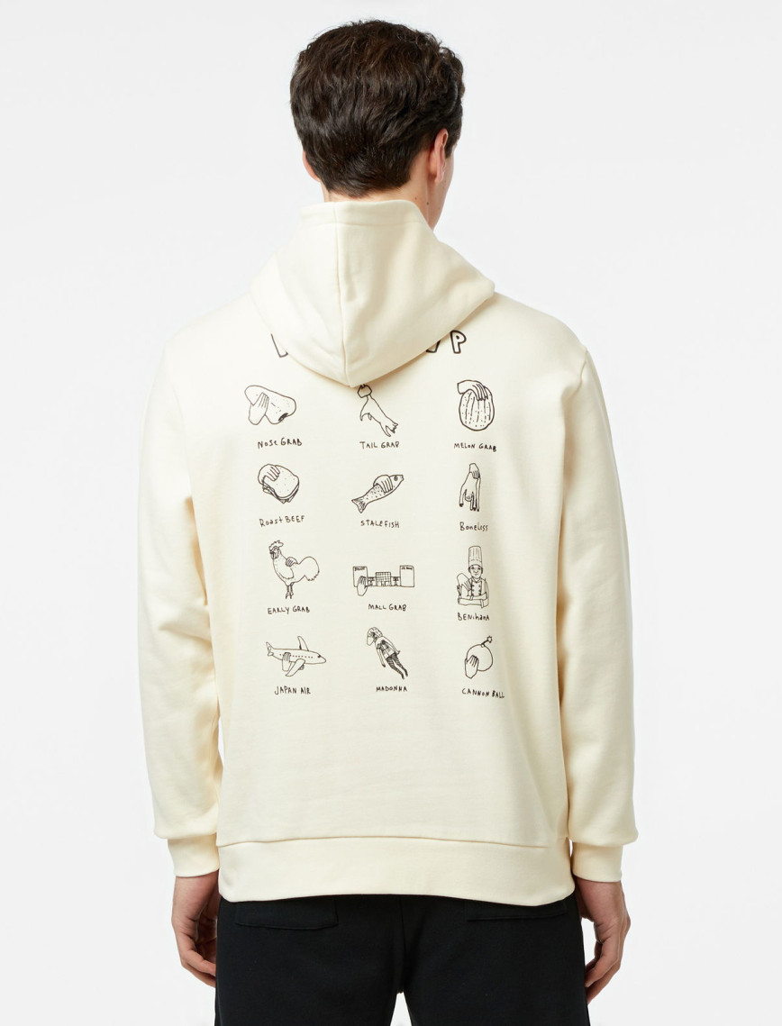 Ripndip Grabs Erkek Krem Hoodie Ripndip Grabs Erkek Krem Hoodie