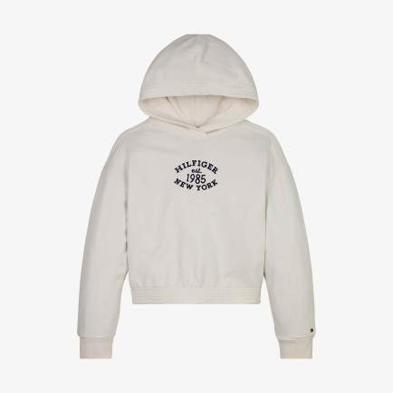 Tommy Hilfiger Monotype Flock Çocuk Beyaz Sweatshirt Tommy Hilfiger Monotype Flock Çocuk Beyaz Sweatshirt