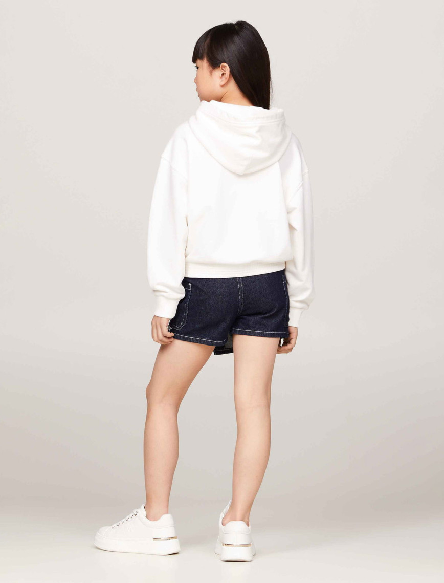 Tommy Hilfiger Monotype Flock Çocuk Beyaz Sweatshirt Tommy Hilfiger Monotype Flock Çocuk Beyaz Sweatshirt