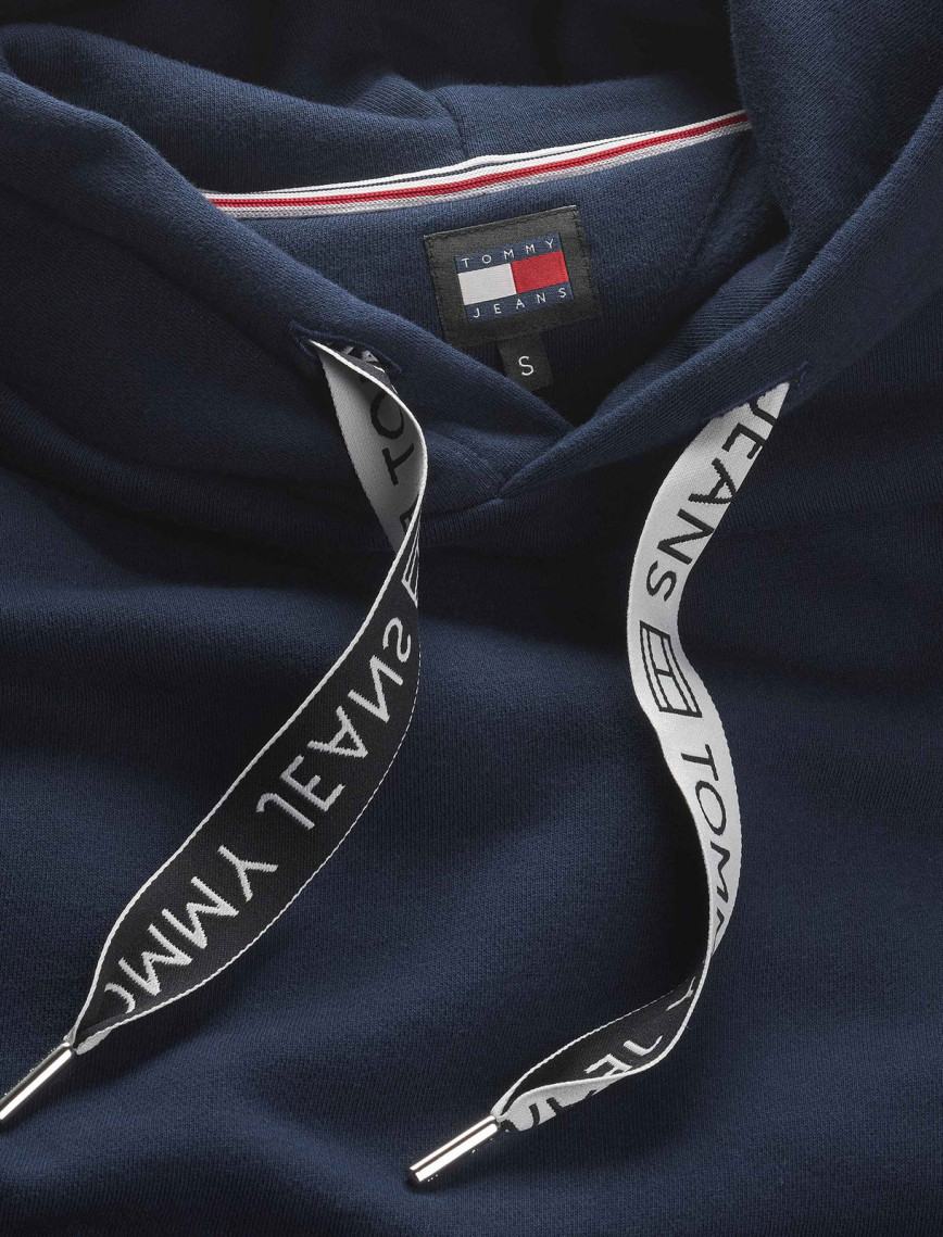 Tommy Jeans Logo Drawcord Kadın Mavi Sweatshirt Tommy Jeans Logo Drawcord Kadın Mavi Sweatshirt