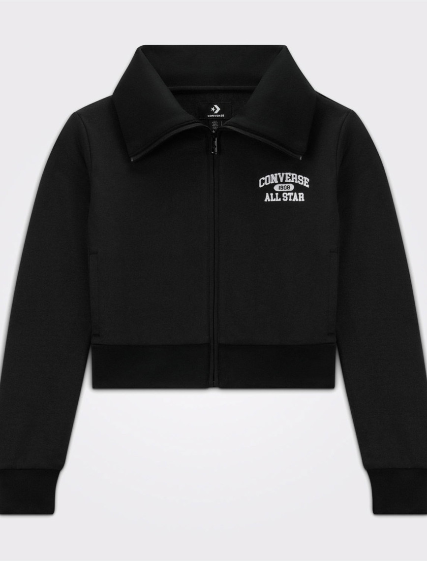 Converse Kadın Fermuarlı Siyah Eşofman Üstü Converse Kadın Fermuarlı Siyah Eşofman Üstü