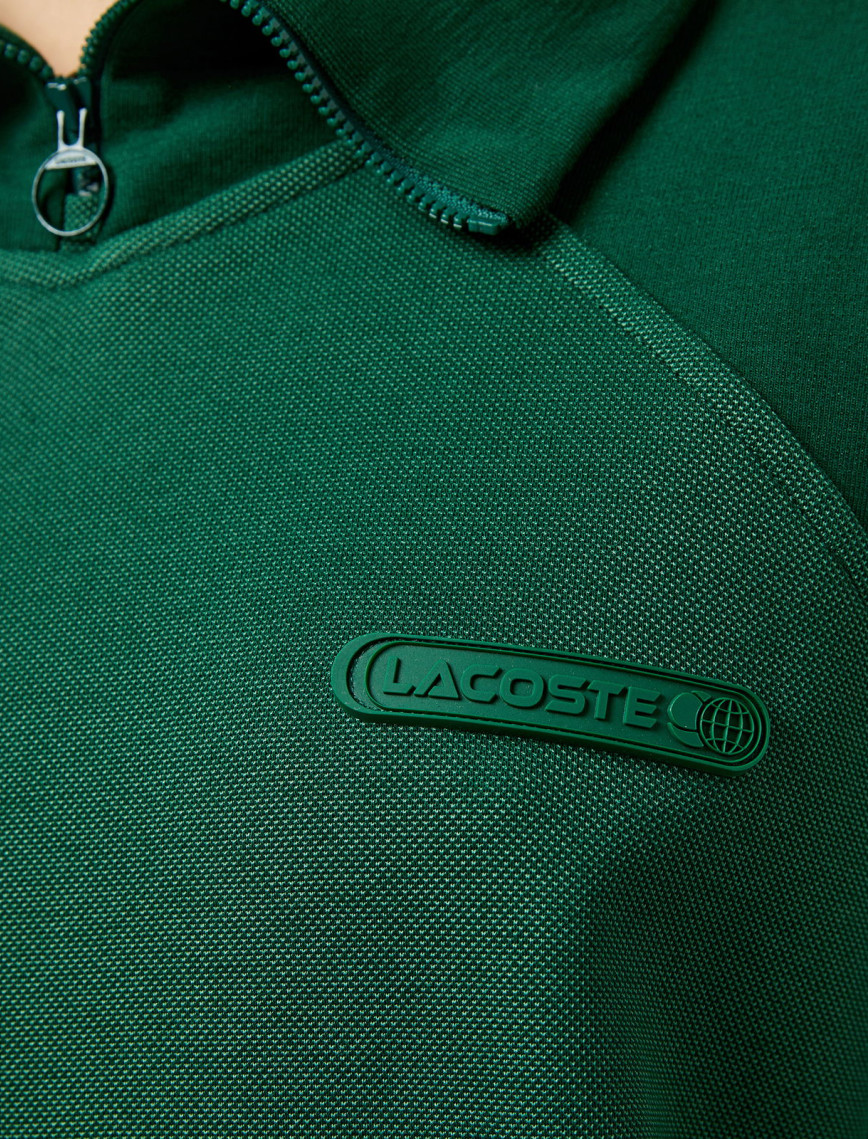 Lacoste Kadın Regular Fit Fermuarlı Dik Yaka Koyu Yeşil Sweatshirt Lacoste Kadın Regular Fit Fermuarlı Dik Yaka Koyu Yeşil Sweatshirt