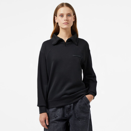 Lacoste Kadın Regular Fit Fermuarlı Dik Yaka Siyah Sweatshirt Lacoste Kadın Regular Fit Fermuarlı Dik Yaka Siyah Sweatshirt