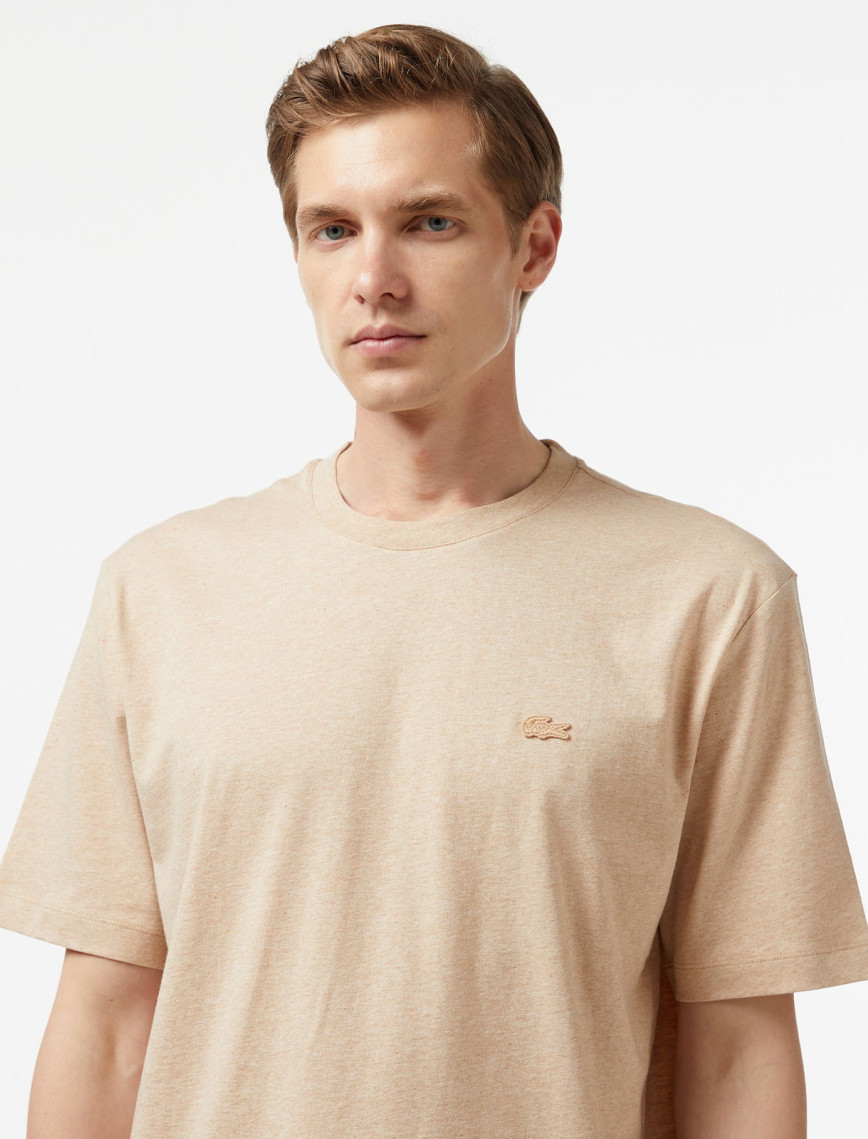 Lacoste Erkek Loose Fit Bisiklet Yaka Bej T-Shirt Lacoste Erkek Loose Fit Bisiklet Yaka Bej T-Shirt