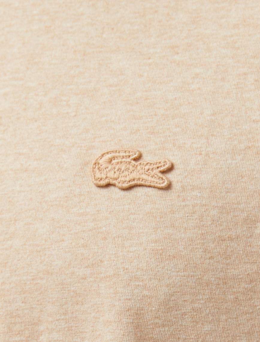 Lacoste Erkek Loose Fit Bisiklet Yaka Bej T-Shirt Lacoste Erkek Loose Fit Bisiklet Yaka Bej T-Shirt