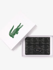 Lacoste Erkek Monogramlı Siyah Kartlık Lacoste Erkek Monogramlı Siyah Kartlık