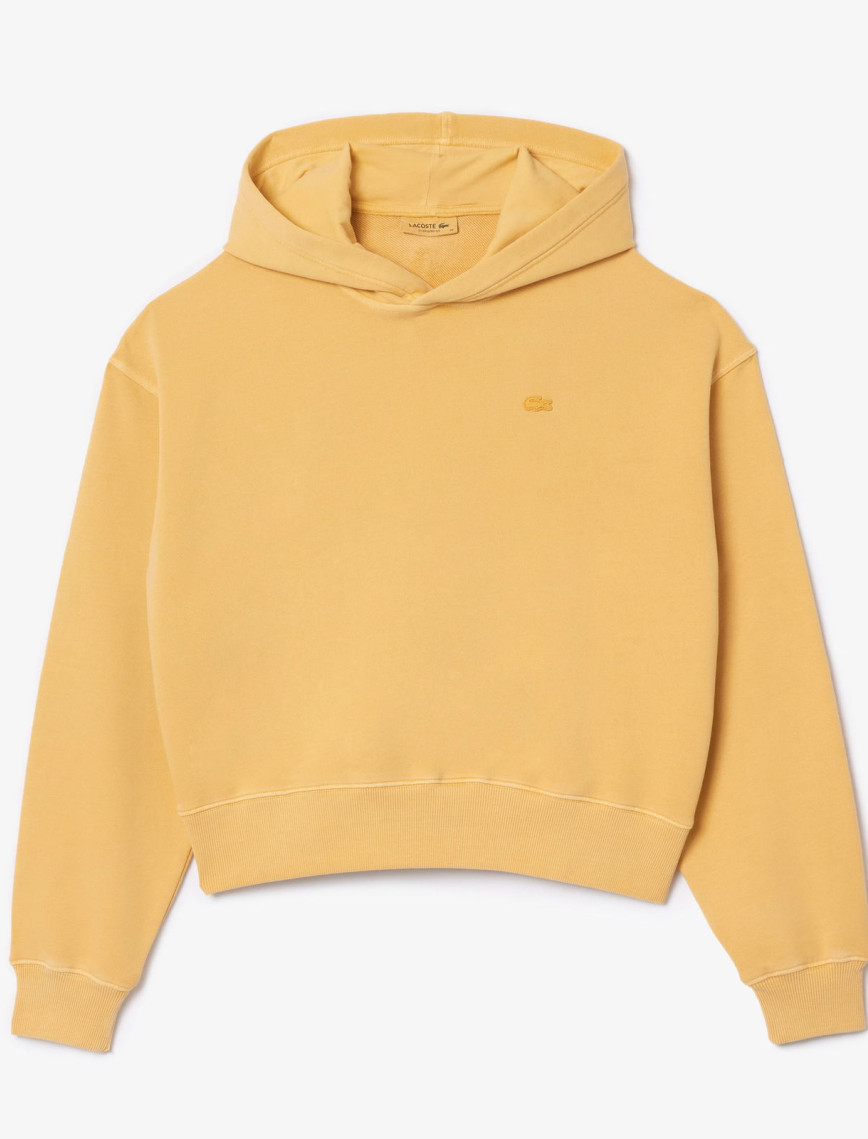 Lacoste Kadın Oversize Fit Kapüşonlu Sarı Sweatshirt Lacoste Kadın Oversize Fit Kapüşonlu Sarı Sweatshirt