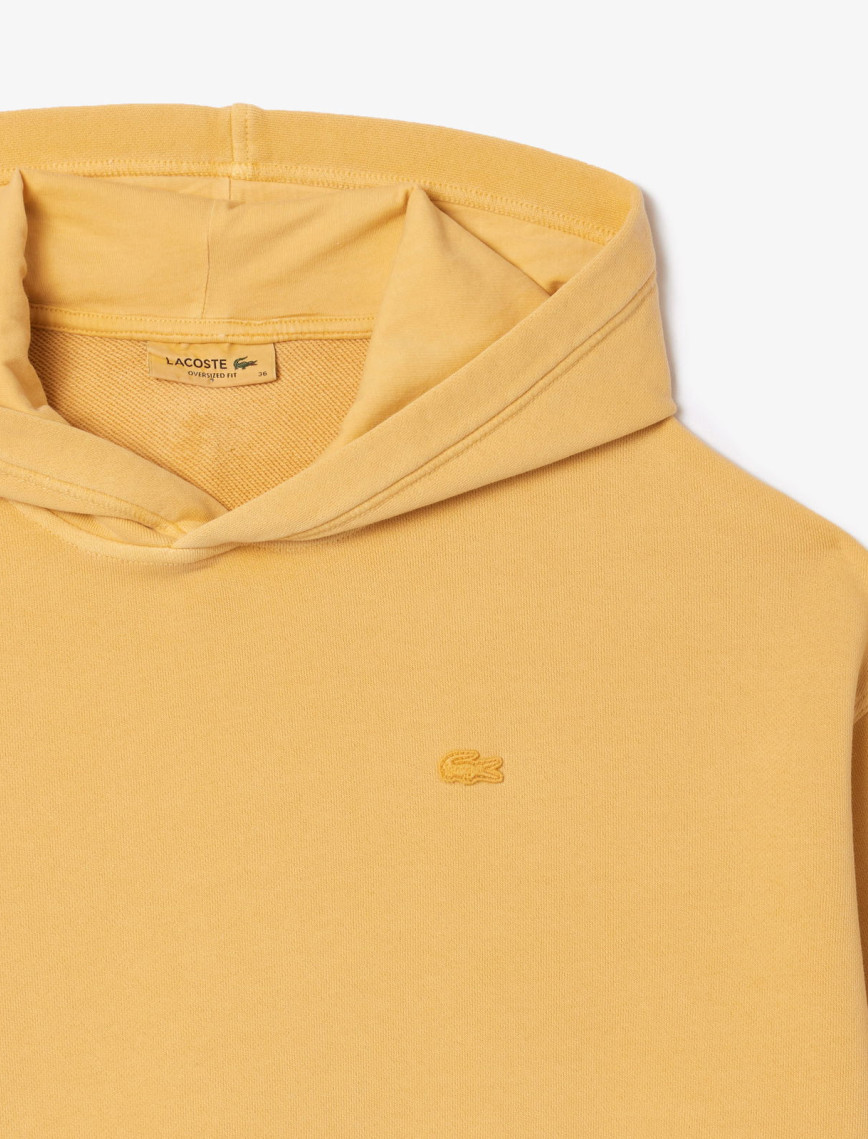 Lacoste Kadın Oversize Fit Kapüşonlu Sarı Sweatshirt Lacoste Kadın Oversize Fit Kapüşonlu Sarı Sweatshirt