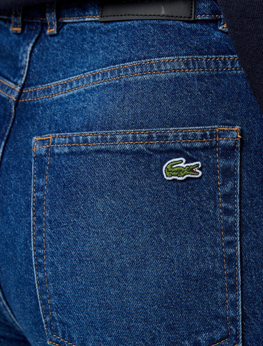Lacoste Kadın Regular Fit Mavi Jean Pantolon Lacoste Kadın Regular Fit Mavi Jean Pantolon