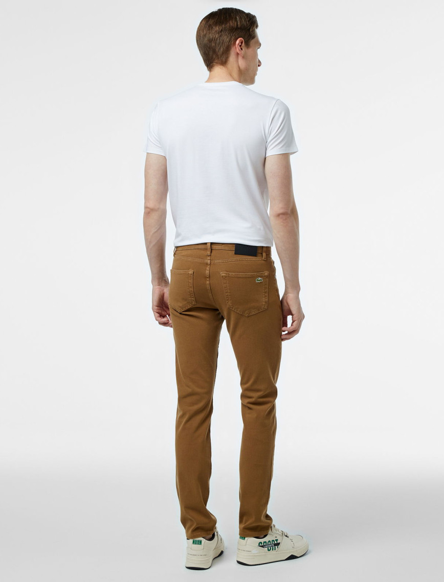 Lacoste Erkek Slim Fit Kahverengi Jean Pantolon Lacoste Erkek Slim Fit Kahverengi Jean Pantolon