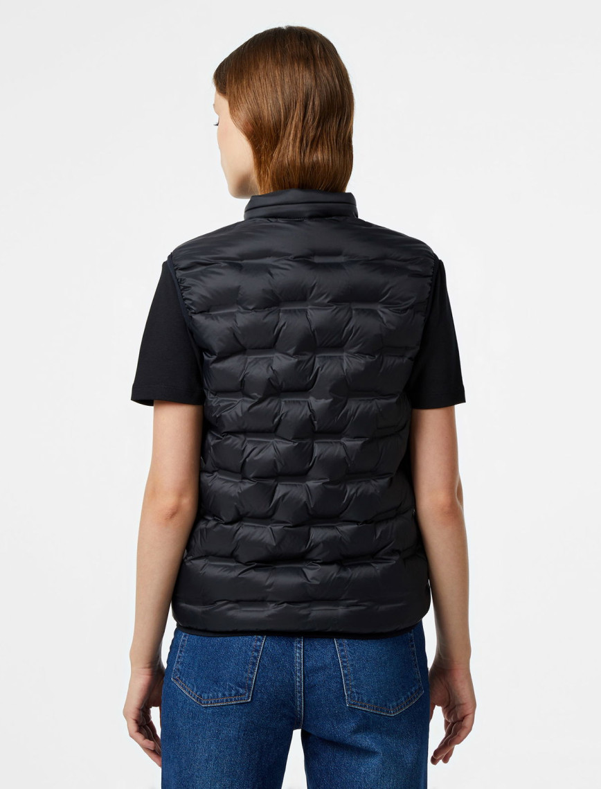 Lacoste Kadın Regular Fit Kapüşonlu Kapitone Siyah Yelek Lacoste Kadın Regular Fit Kapüşonlu Kapitone Siyah Yelek