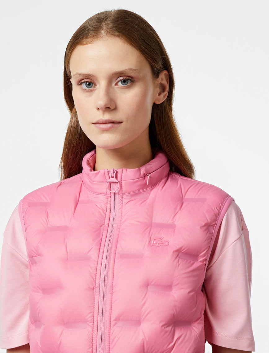 Lacoste Kadın Regular Fit Kapüşonlu Pembe Yelek Lacoste Kadın Regular Fit Kapüşonlu Pembe Yelek