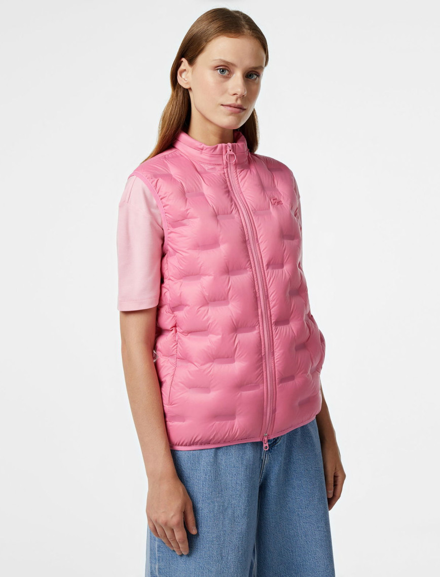 Lacoste Kadın Regular Fit Kapüşonlu Pembe Yelek Lacoste Kadın Regular Fit Kapüşonlu Pembe Yelek