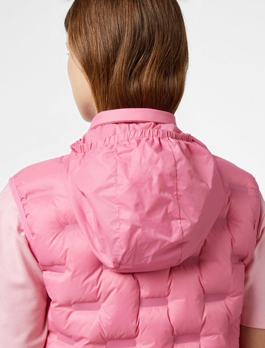 Lacoste Kadın Regular Fit Kapüşonlu Pembe Yelek Lacoste Kadın Regular Fit Kapüşonlu Pembe Yelek