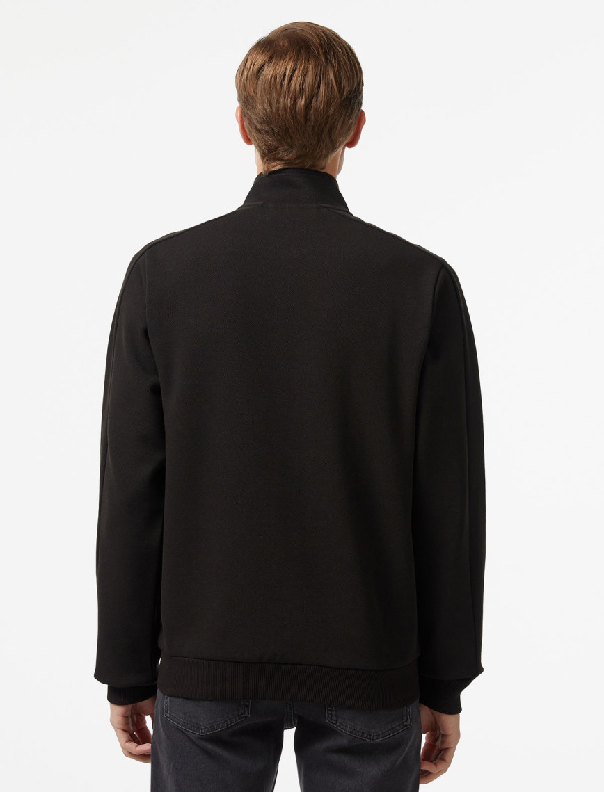 Lacoste Erkek Slim Fit Fermuarlı Siyah Sweatshirt Lacoste Erkek Slim Fit Fermuarlı Siyah Sweatshirt