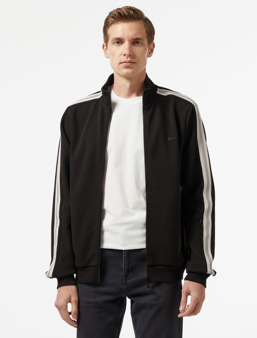 Lacoste Erkek Slim Fit Fermuarlı Siyah Sweatshirt Lacoste Erkek Slim Fit Fermuarlı Siyah Sweatshirt