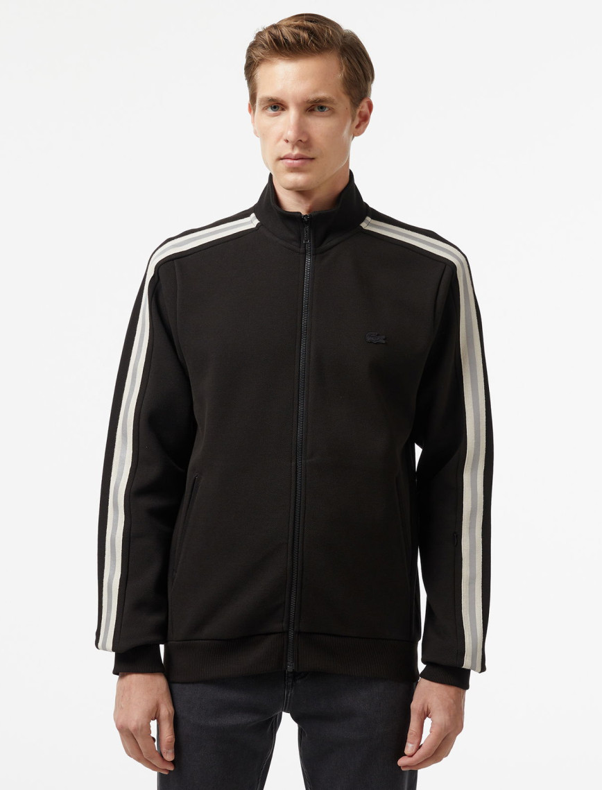 Lacoste Erkek Slim Fit Fermuarlı Siyah Sweatshirt Lacoste Erkek Slim Fit Fermuarlı Siyah Sweatshirt