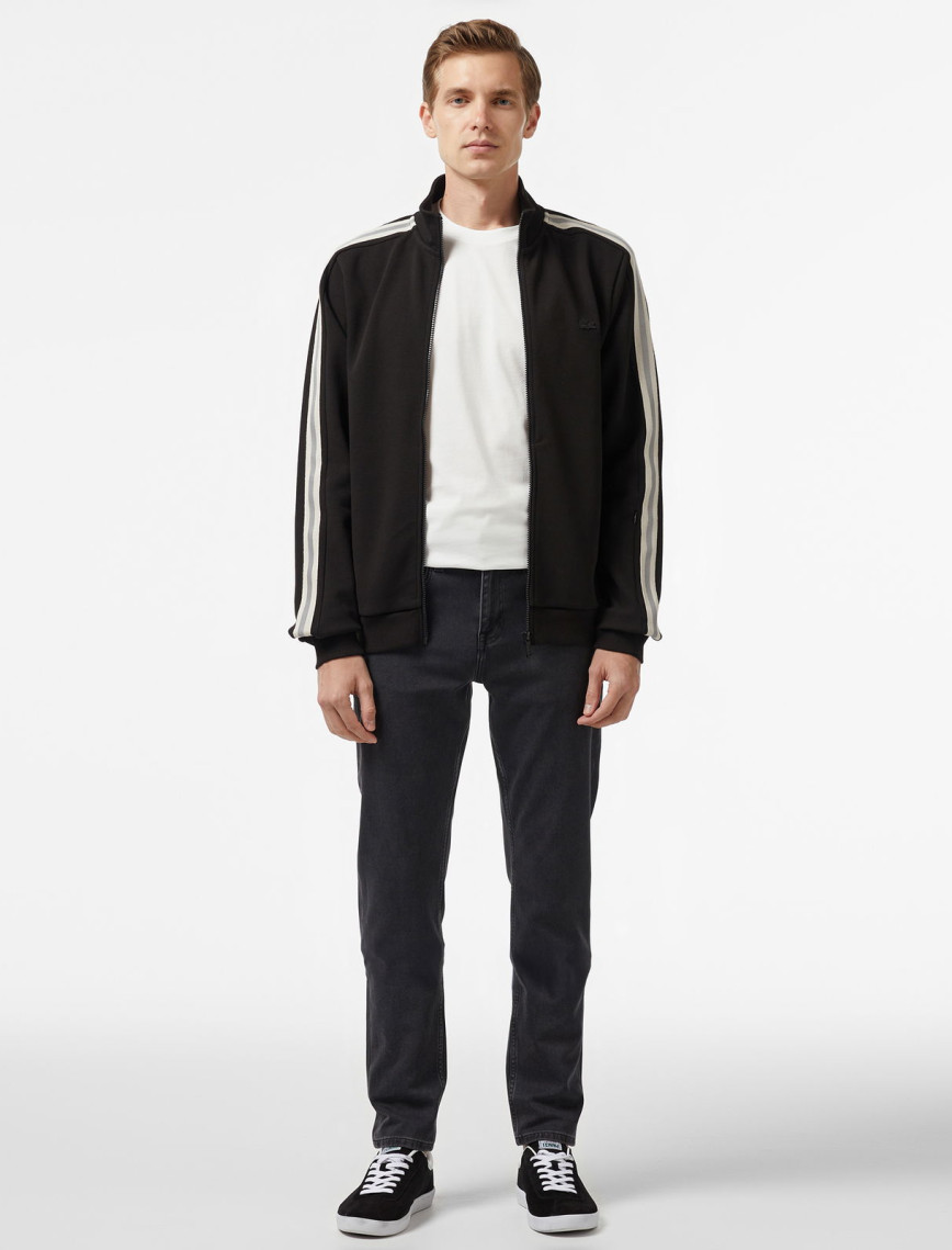 Lacoste Erkek Slim Fit Fermuarlı Siyah Sweatshirt Lacoste Erkek Slim Fit Fermuarlı Siyah Sweatshirt