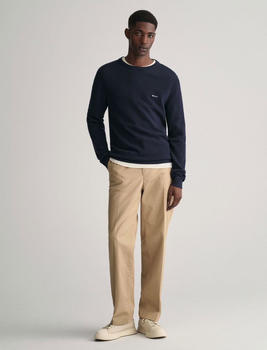 GANT Erkek Lacivert Regular Fit Bisiklet Yaka Kazak GANT Erkek Lacivert Regular Fit Bisiklet Yaka Kazak