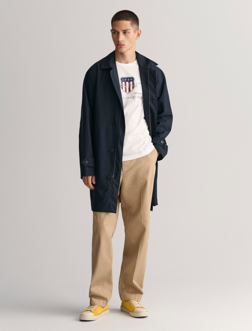 GANT Erkek Beyaz Regular Fit Bisiklet Yaka Logolu T-Shirt GANT Erkek Beyaz Regular Fit Bisiklet Yaka Logolu T-Shirt