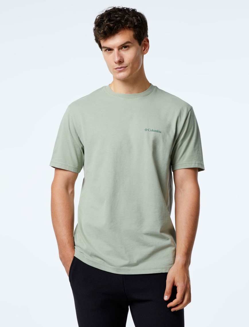 Columbia Csc Basic Sm Logo Brushed Erkek Yeşil T-Shirt Columbia Csc Basic Sm Logo Brushed Erkek Yeşil T-Shirt