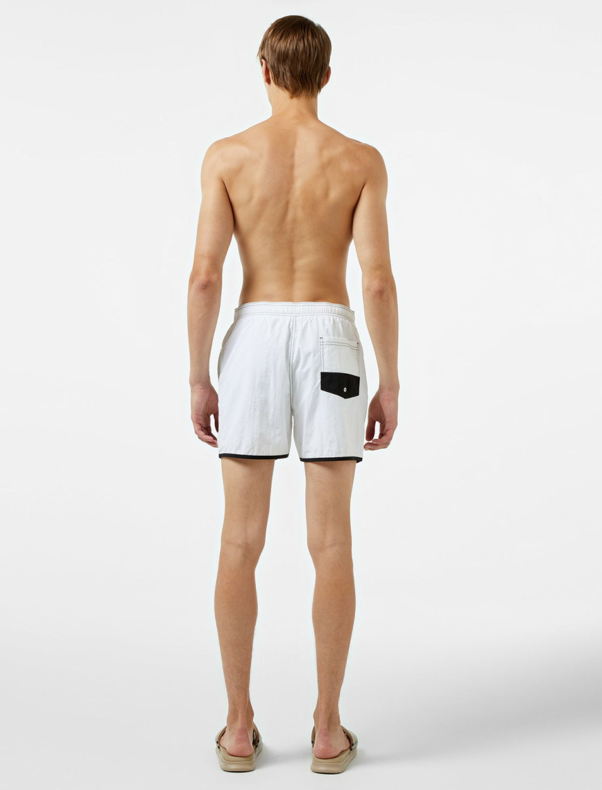 Tommy Jeans Sf Medium Drawstring Erkek Beyaz Deniz Şortu Tommy Jeans Sf Medium Drawstring Erkek Beyaz Deniz Şortu