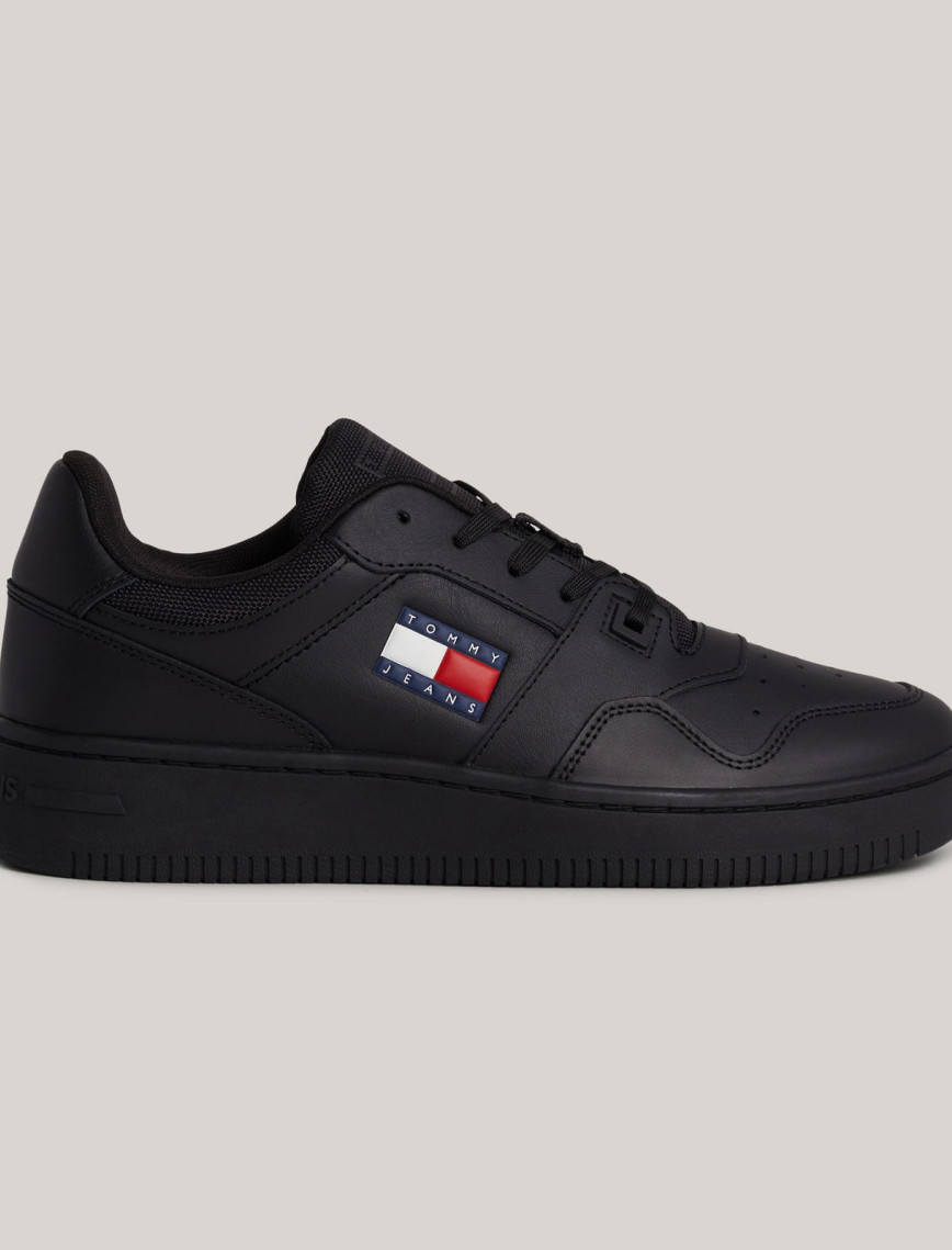 Tommy Jeans Retro Basket Erkek Siyah Sneaker Tommy Jeans Retro Basket Erkek Siyah Sneaker