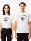 Lacoste Unisex Bisiklet Yaka Baskılı Beyaz T-Shirt Lacoste Unisex Bisiklet Yaka Baskılı Beyaz T-Shirt