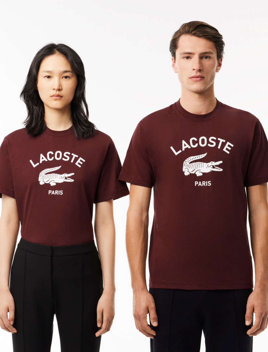 Lacoste Unisex Bisiklet Yaka Baskılı Açık Mavi T-Shirt Lacoste Unisex Bisiklet Yaka Baskılı Açık Mavi T-Shirt