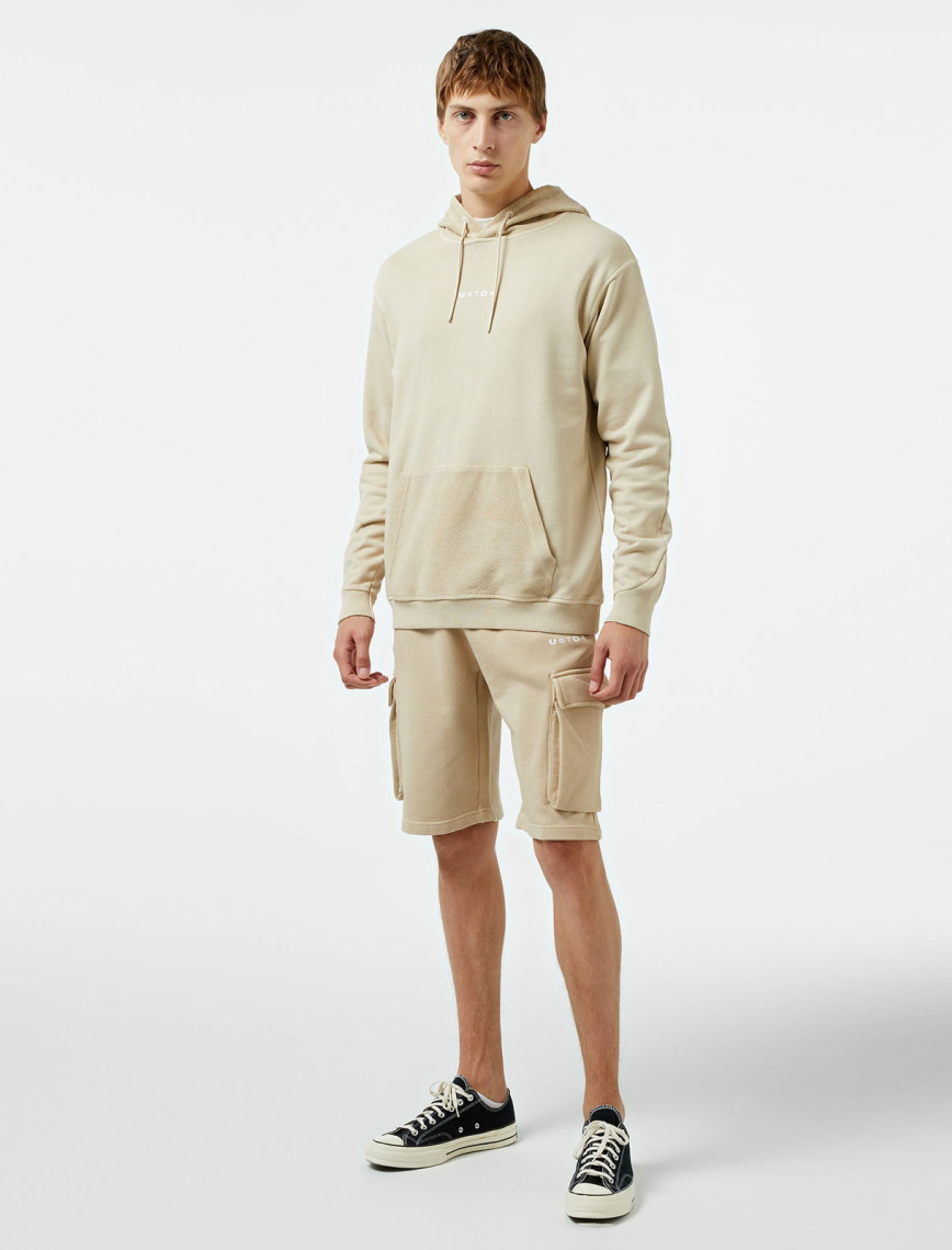 UNITED4 Classic Erkek Krem Sweatshirt